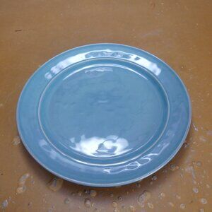 4 Pottery Barn Cambria Turquoise Blue Dinner Plates 11.75” Hand Crafted Portugal
